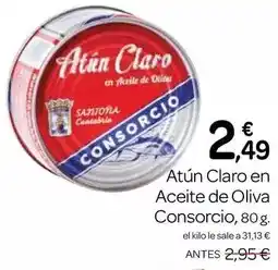 Supermercados El Jamón Consorcio - atún claro en aceite de oliva oferta
