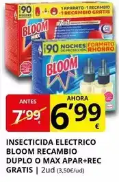 Supermercados MAS Bloom - insecticida electrico recambio duplo o max apar+rec gratis oferta