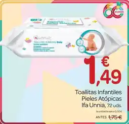 Supermercados El Jamón Ifa unnia - toallitas infantiles pieles atópicas oferta