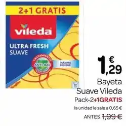Supermercados El Jamón Vileda - bayeta suave oferta