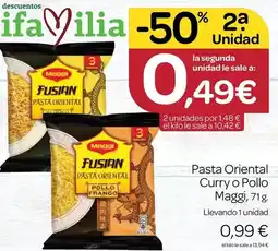 Supermercados El Jamón Maggi - pasta oriental curry o pollo oferta