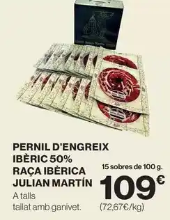 Hipercor Julian martín - pernil d'engreix iberic 50% oferta