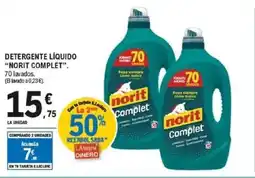 E.Leclerc NORIT COMPLET Detergente líquido oferta