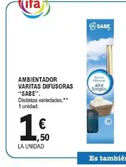 E.Leclerc SABE Ambientador varitas difusoras oferta