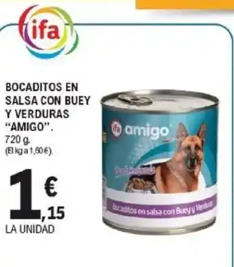 E.Leclerc AMIGO Bocaditos en salsa con buey y verduras oferta