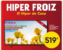 Hiper FROIZ SAMSUNG Televisor Samsung 65" TQ65Q7F 4K Ultra HD Qled Smart TV IA oferta