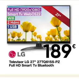 Hiper FROIZ LG Televisor LG 27" 27TQ615S-PZ Full HD Smart Tv Bluetooth oferta