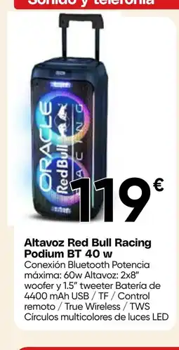 Hiper FROIZ Altavoz Red Bull Racing Podium BT 40 w oferta