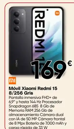 Hiper FROIZ Móvil Xiaomi Redmi 15 8/256 Gris oferta