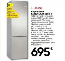 Hiper FROIZ BOSCH Frigo Bosch KGN36VIDB Serie 4 oferta