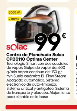 Hiper FROIZ SOLAC Centro de Planchado CPB6110 Óptima Center oferta
