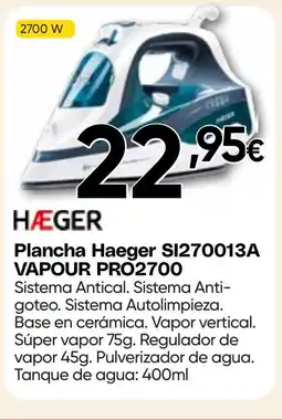 Hiper FROIZ HÆGER Plancha SI270013A VAPOUR PRO2700 oferta