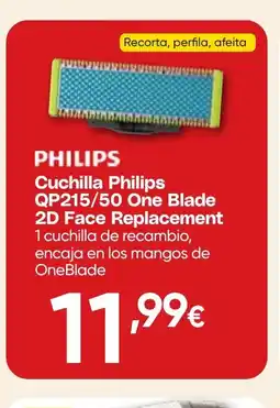 Hiper FROIZ PHILIPS Cuchilla QP215/50 One Blade 2D Face Replacement oferta