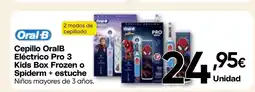 Hiper FROIZ ORAL-B Cepillo Eléctrico Pro 3 Kids Box Frozen o Spiderm + estuche oferta
