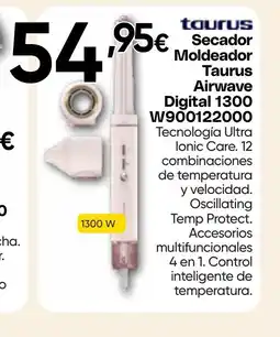 Hiper FROIZ TAURUS Secador Moldeador Airwave Digital 1300 W900122000 oferta