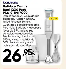 Hiper FROIZ TAURUS Batidora Bapi 1200 Pure Plus oferta