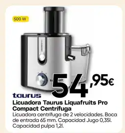 Hiper FROIZ TAURUS Licuadora Liquafruits Pro Compact Centrífuga oferta