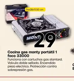 Hiper FROIZ Cocina gas monty portátil 1 foco oferta