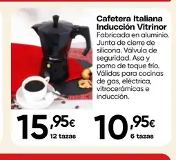 Hiper FROIZ Cafetera Italiana Inducción Vitrinor oferta