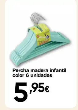Hiper FROIZ Percha madera infantil color 6 unidades oferta