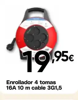 Hiper FROIZ Enrollador 4 tomas 16A 10 m cable 3G1,5 oferta