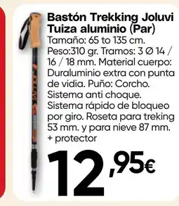 Hiper FROIZ Bastón Trekking Joluvi Tuiza aluminio (Par) oferta