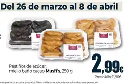 Unide Market MUSFI'S Pestiños de azúcar miel o baño cacao oferta