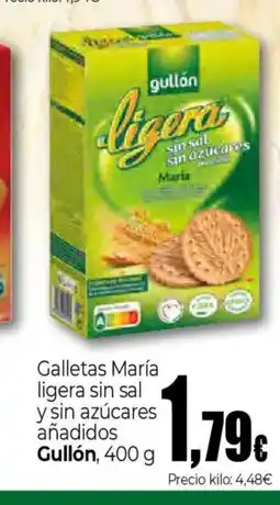 Unide Market GULLÓN Galletas María ligera sin sal y sin azúcares añadidos oferta