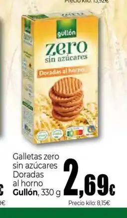 Unide Market GULLÓN Galletas zero sin azúcares Doradas al horno oferta
