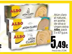 Unide Market ALBO Atún claro al natural, en aceite de oliva o virgen extra oferta