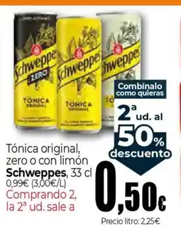 Unide Market SCHWEPPES Tónica original, zero o con limón oferta