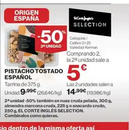 El Corte Inglés Pistacho tostado español oferta