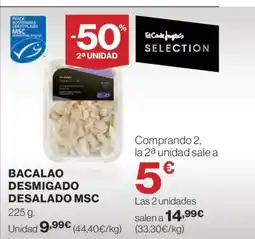 El Corte Inglés Bacalao desmigado desalado msc oferta
