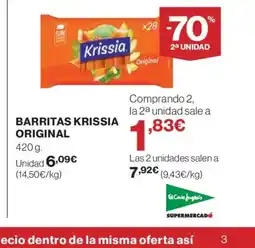 El Corte Inglés KRISSIA ORIGINAL Barritas oferta