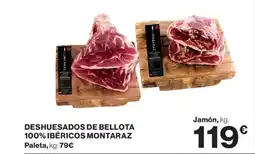 El Corte Inglés Deshuesados de bellota 100% ibéricos montaraz oferta