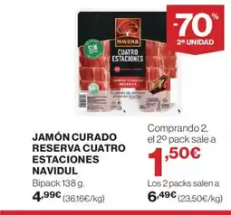 El Corte Inglés NAVIDUL Jamón curado reserva cuatro estaciones oferta