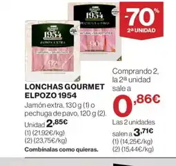 El Corte Inglés ELPOZO 1954 Lonchas gourmet oferta
