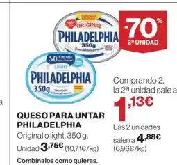 El Corte Inglés PHILADELPHIA Queso para untar oferta