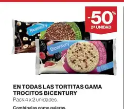 El Corte Inglés BICENTURY En todas las tortitas gama trocitos oferta