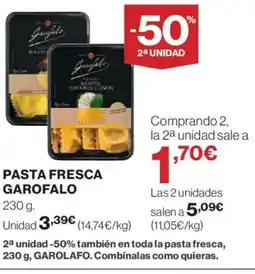 El Corte Inglés GAROFALO Pasta fresca oferta