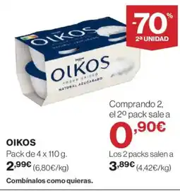 El Corte Inglés OIKOS oferta