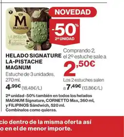 El Corte Inglés MAGNUM Helado signature la-pistache oferta