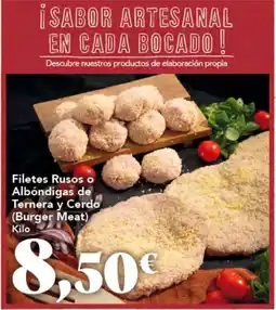Gadis Filetes Rusos o Albóndigas de Ternera y Cerdo (Burger Meat) oferta