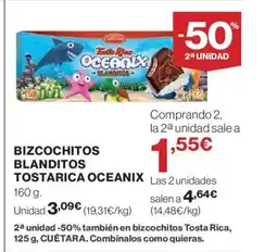 El Corte Inglés Bizcochitos blanditos tostarica oceanix oferta