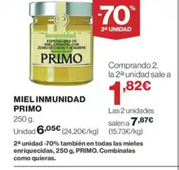 El Corte Inglés PRIMO Miel inmunidad oferta