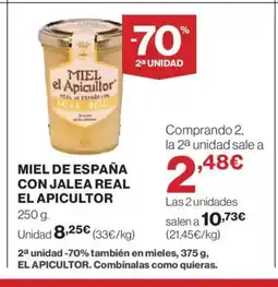 El Corte Inglés Miel de españa con jalea real el apicultor oferta