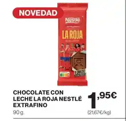 El Corte Inglés Chocolate con leche la roja nestlé extrafino oferta