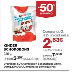 El Corte Inglés KINDER Schokobons oferta