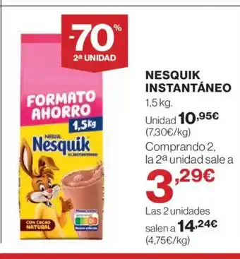 El Corte Inglés NESQUIK instantáneo oferta