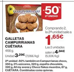 El Corte Inglés CUÉTARA Galletas campurrianas oferta
